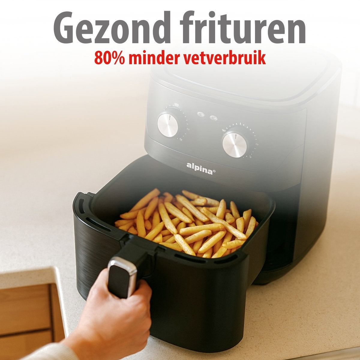 alpina Airfryer XL - Heteluchtfriteuse 6L - 2-5 Personen