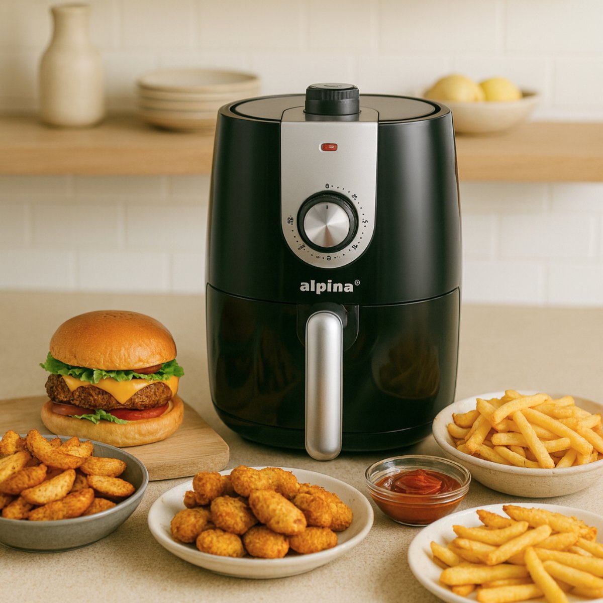alpina Airfryer 2L - Heteluchtfriteuse voor 1-4 Personen - maximondo