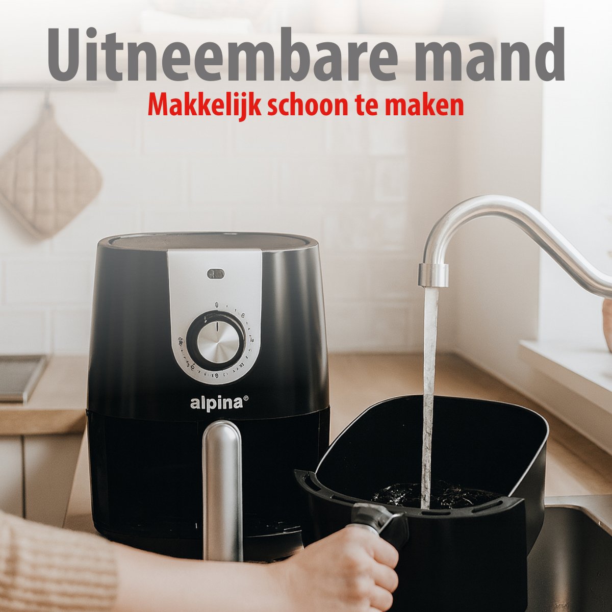 alpina Airfryer 2L - Heteluchtfriteuse voor 1-4 Personen - maximondo
