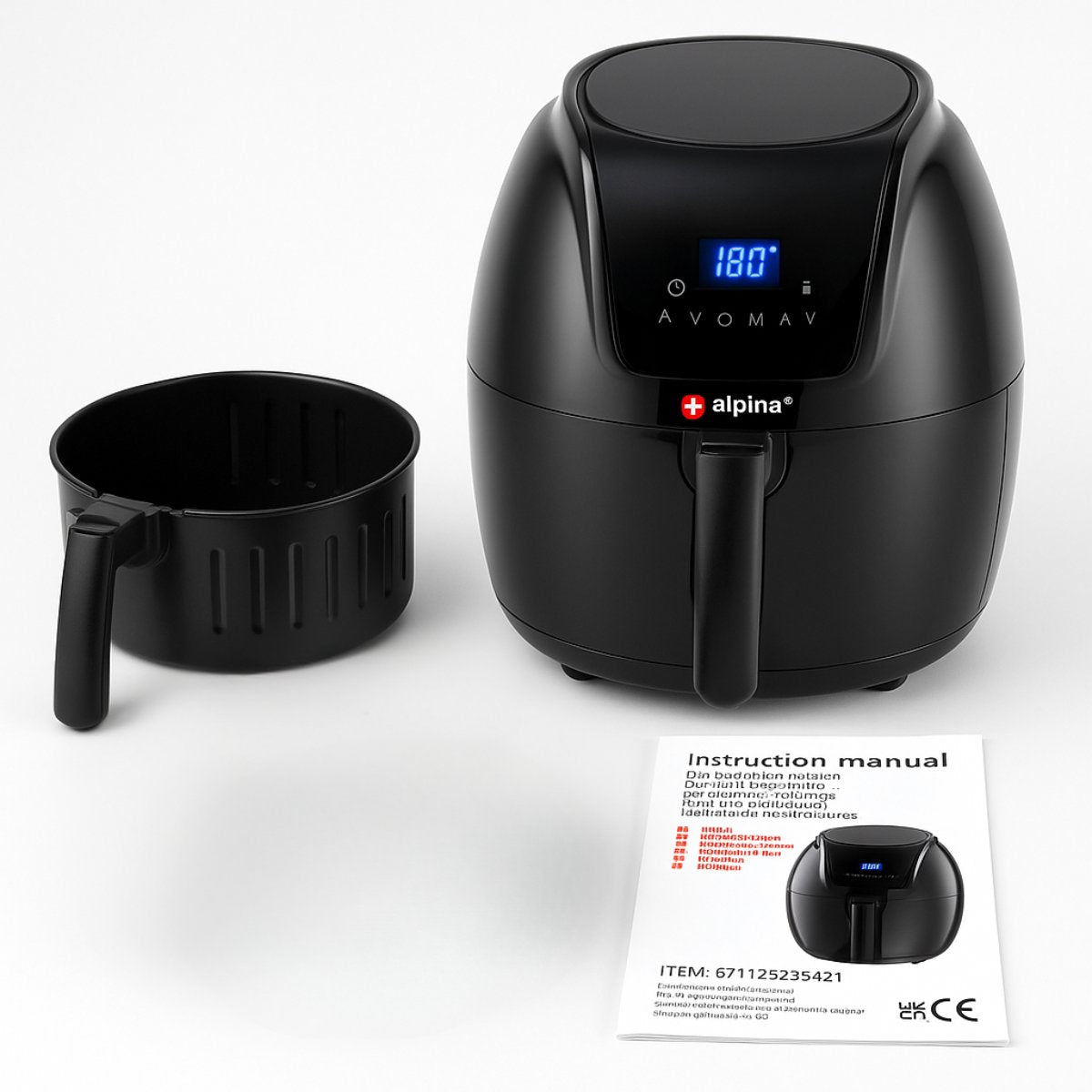 alpina Airfryer 5L - Heteluchtfriteuse 1-4 Personen - maximondo