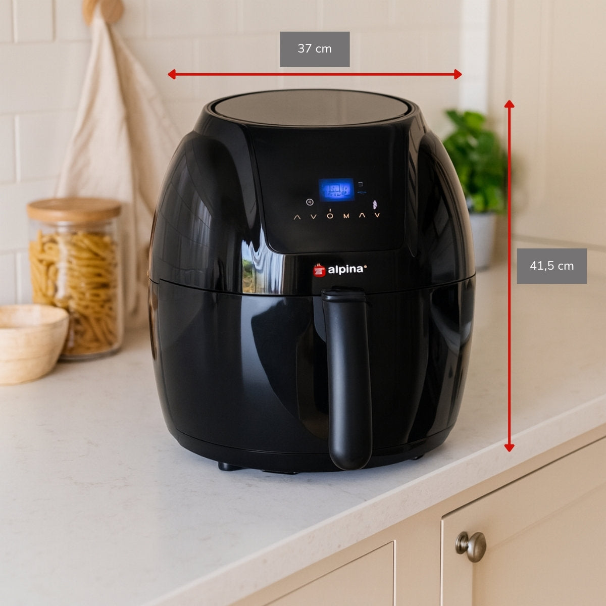 alpina Airfryer 5L - Heteluchtfriteuse 1-4 Personen - maximondo