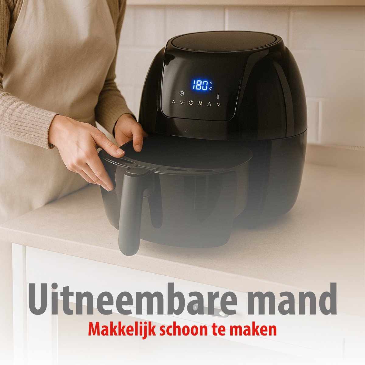 alpina Airfryer 5L - Heteluchtfriteuse 1-4 Personen - maximondo