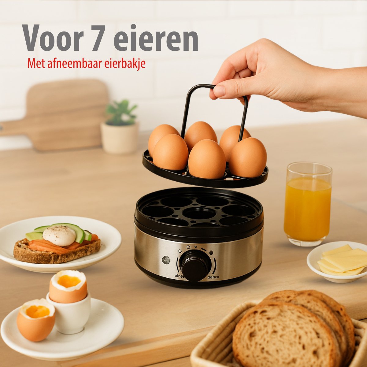 alpina Eierkoker Electrisch 400W – Ei Koker met Timer - maximondo