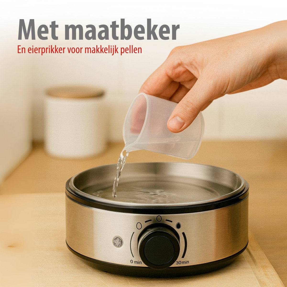 alpina Eierkoker Electrisch 400W – Ei Koker met Timer - maximondo