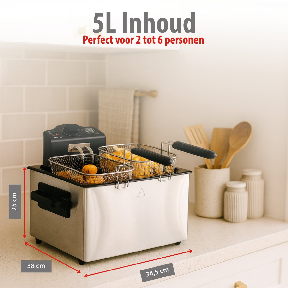 alpina Frituurpan 5 Liter - Dubbele Friteuse