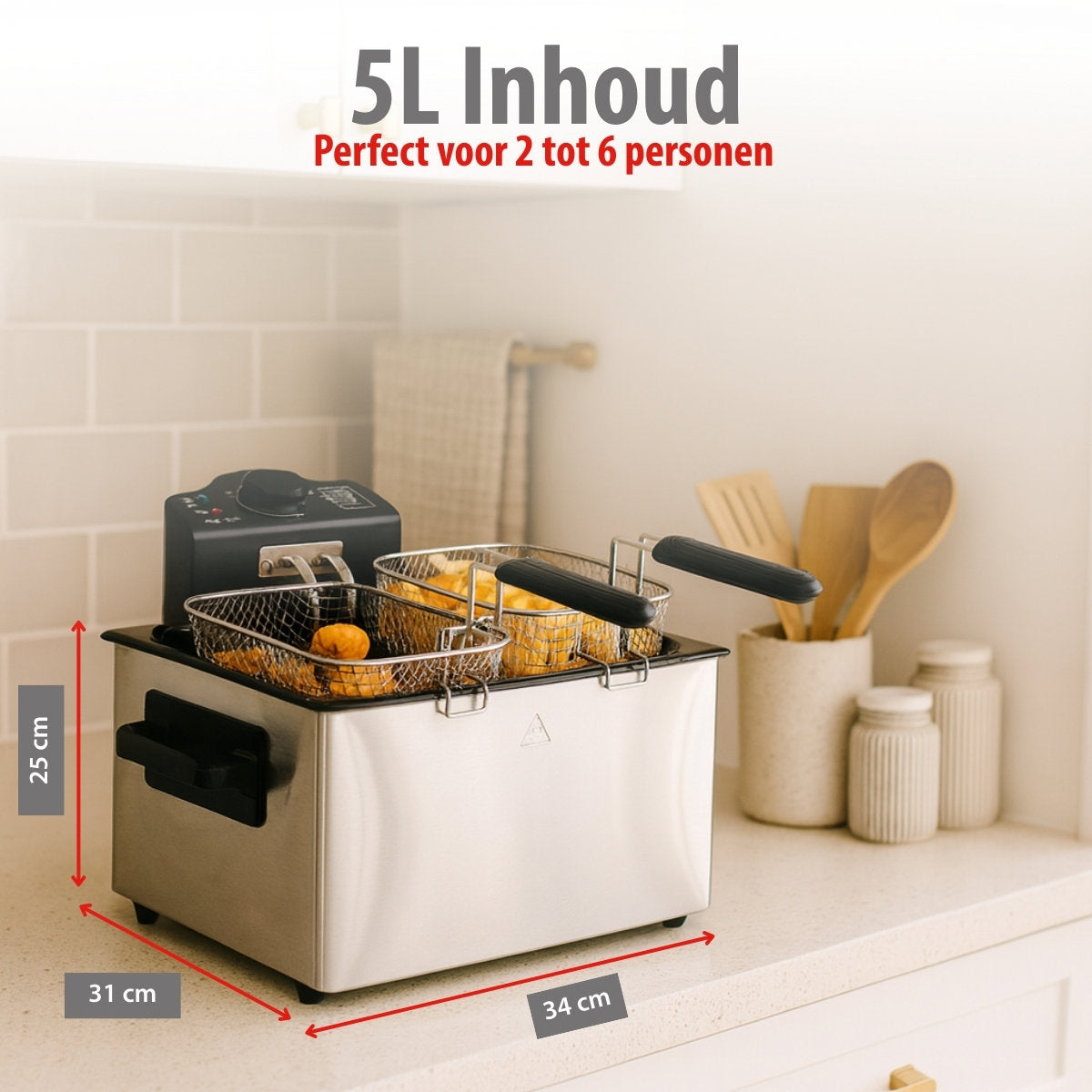 alpina Frituurpan 5L, 3 Manden - maximondo