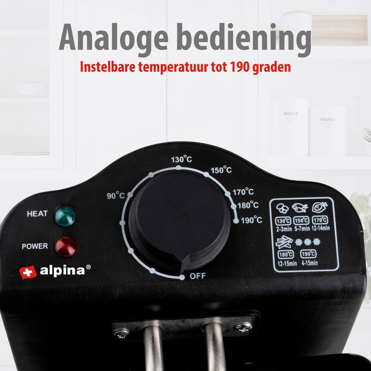 alpina Frituurpan 3 Liter - Friteuse 2000W - maximondo