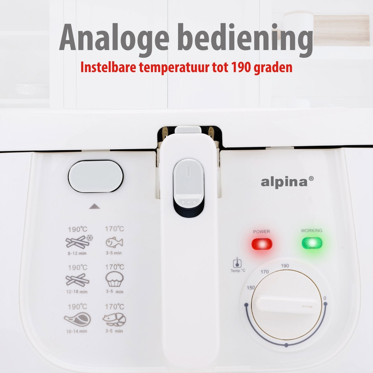 alpina Frituurpan 2.5L - Wit - maximondo