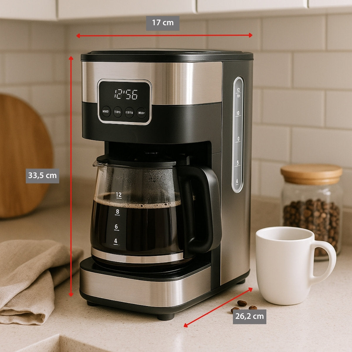 alpina Koffiezetapparaat Filterkoffie - Koffiemachine 1.5L - maximondo