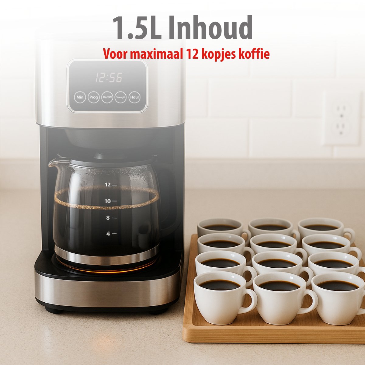 alpina Koffiezetapparaat Filterkoffie - Koffiemachine 1.5L - maximondo