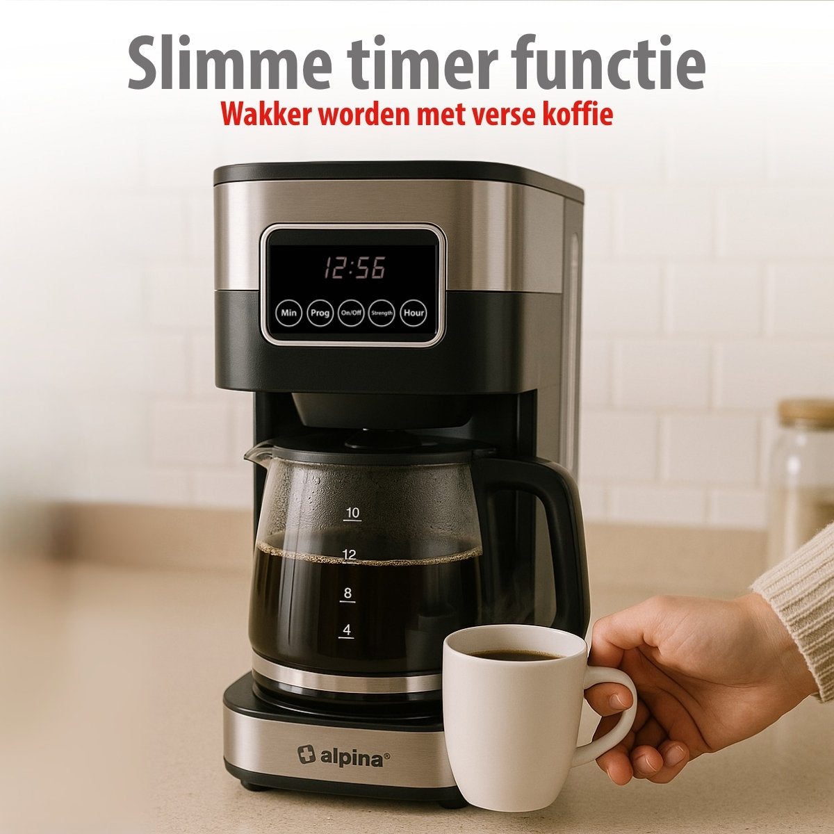 alpina Koffiezetapparaat Filterkoffie - Koffiemachine 1.5L - maximondo