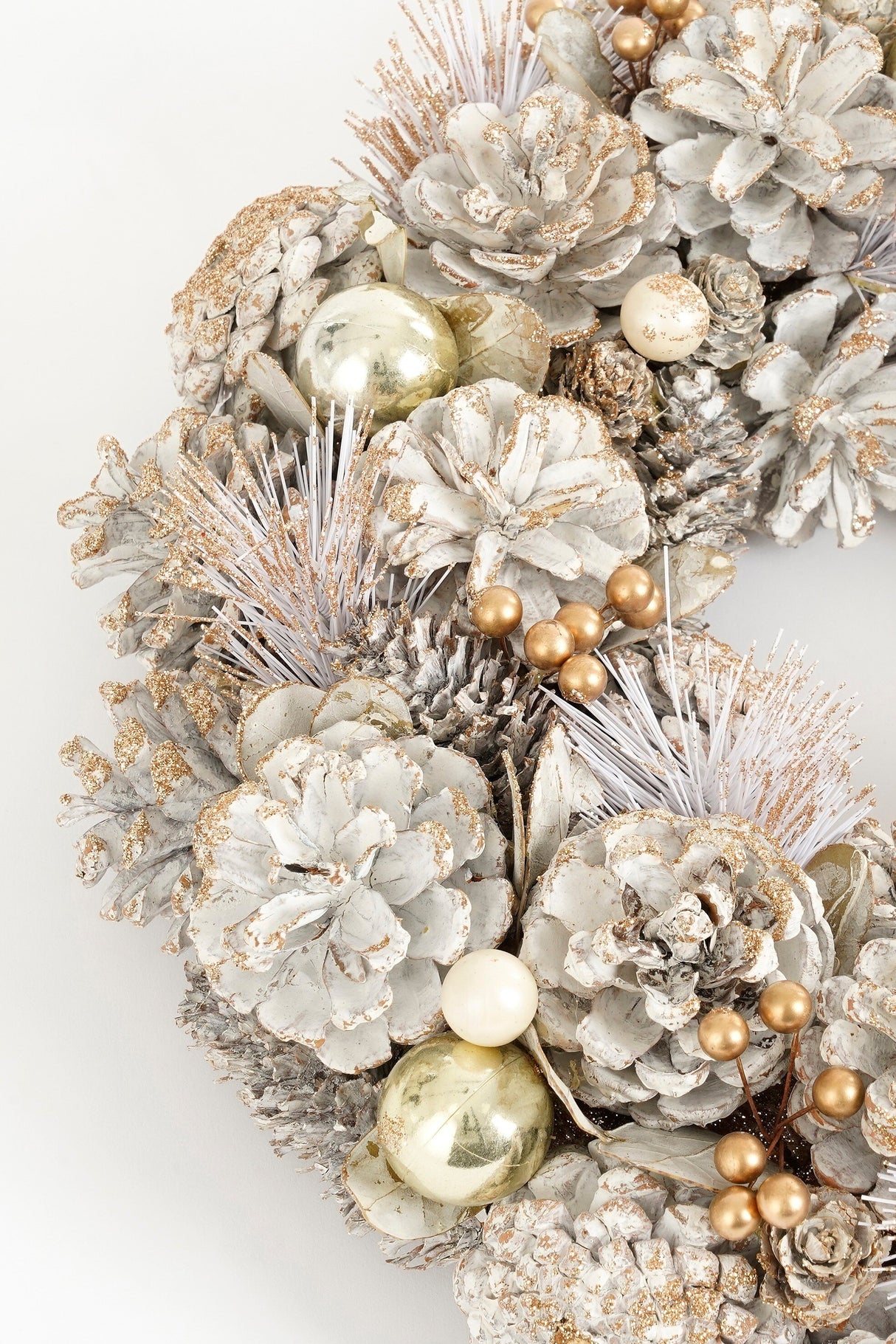 Mica Decorations Hanley krans wit - h9xd34cm