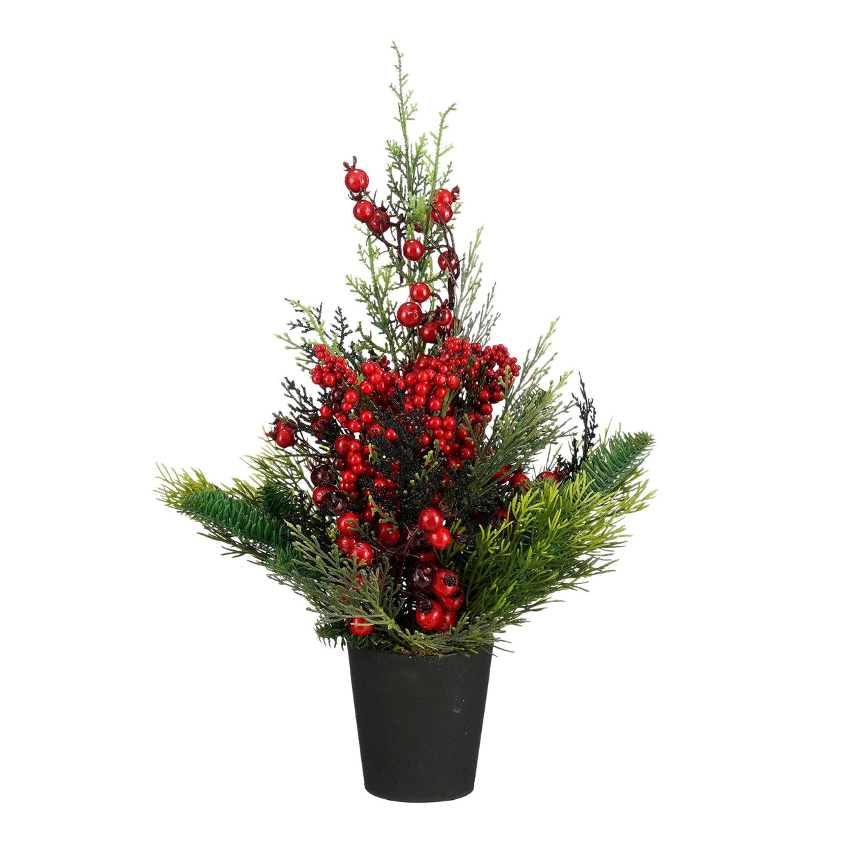 Mica Decorations Kerstboom ceder in pot rood - h45xd18cm - maximondo