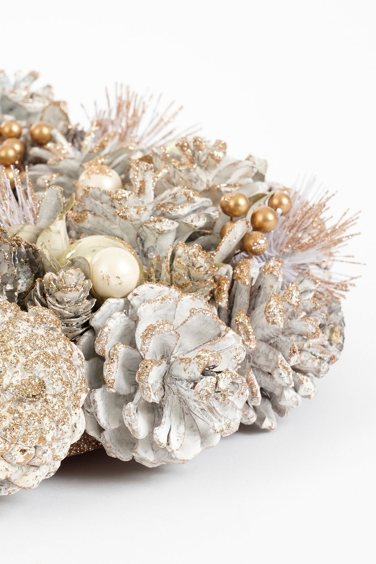 Mica Decorations Hanley krans wit - h9xd34cm