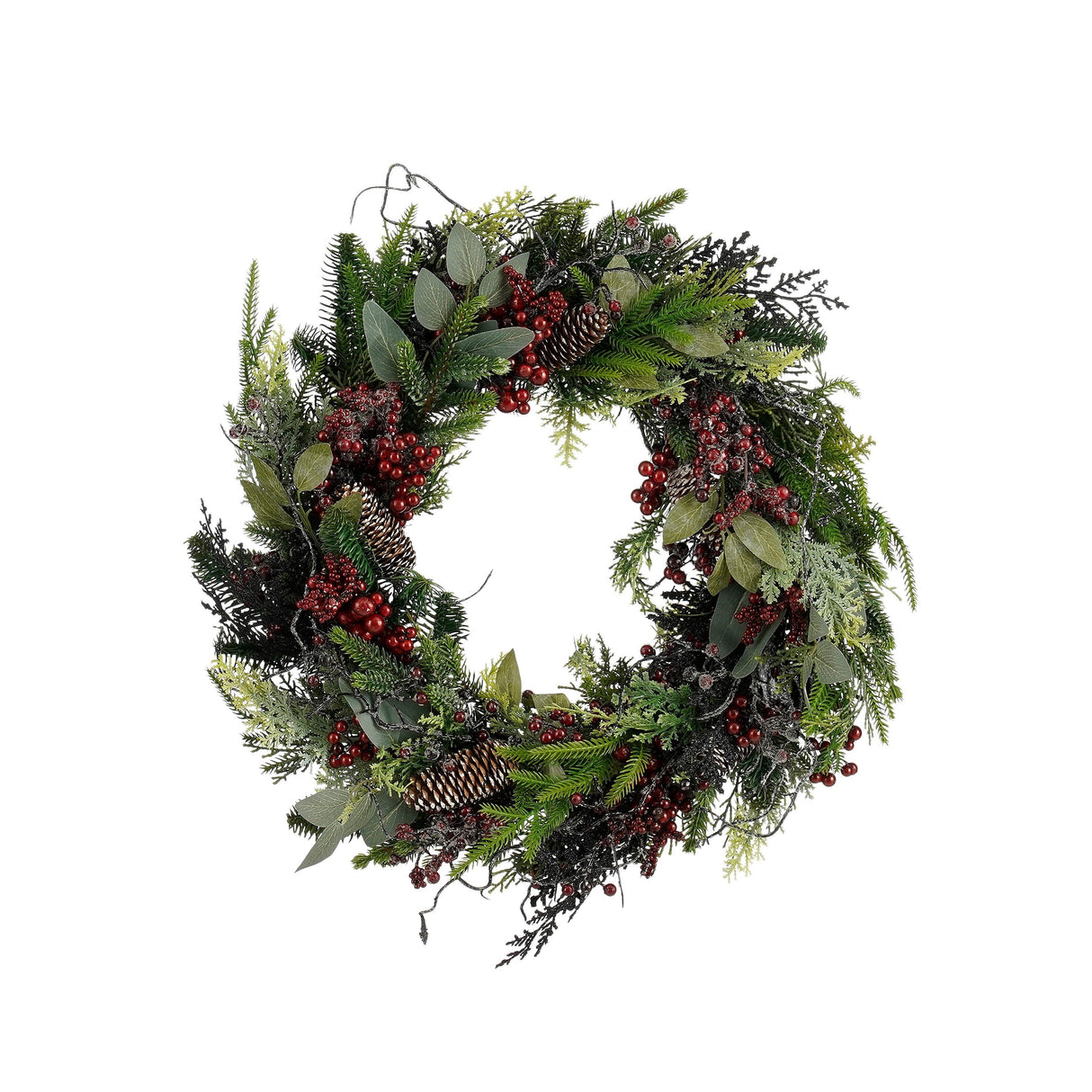 Mica Decorations Bodi kerstkrans bordeaux - H13x Ø50 cm