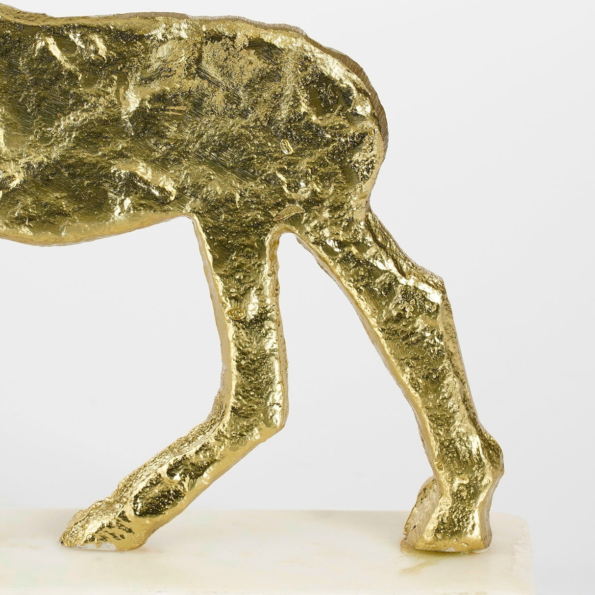 Mica Decorations Decoratie hert champagne - l20xb5xh27cm - maximondo