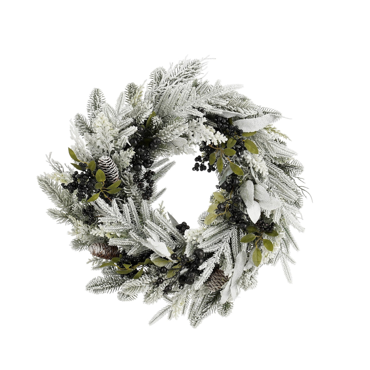 Mica Decorations Vesper krans zwart - h13xd50cm - maximondo