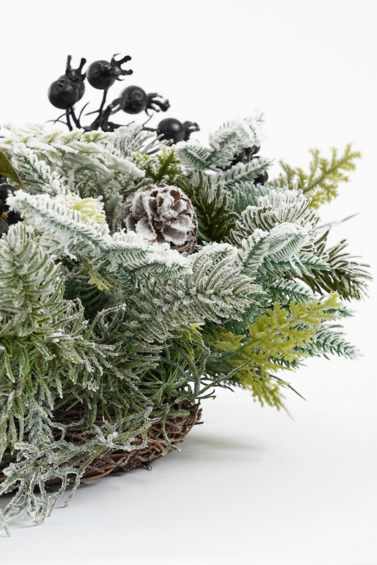 Mica Decorations Vesper krans zwart - h13xd50cm - maximondo