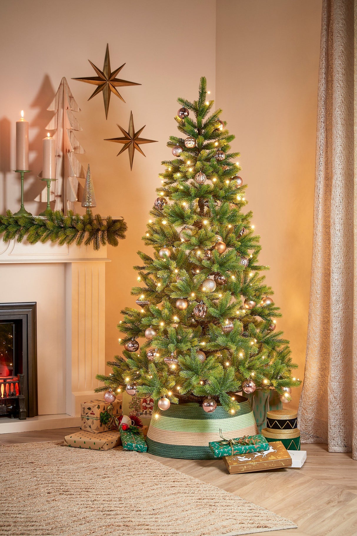 House of Seasons Boom decoratie onbreekbaar roze 60 stuks - d7cm - maximondo