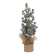 House of Seasons Kerstboom met burlap groen frosted TIPS 101 - h45xd23cm - maximondo