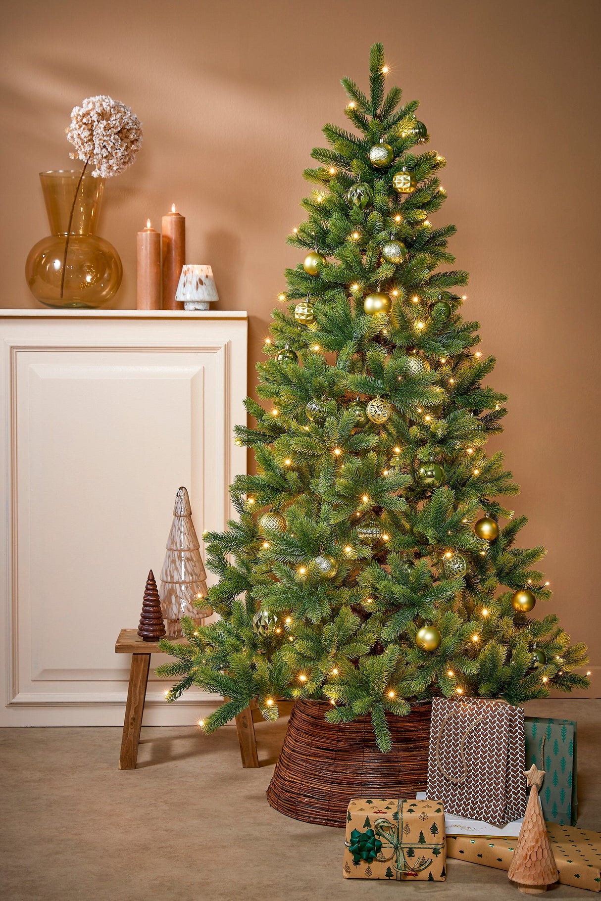 House of Seasons Boom decoratie onbreekbaar l.groen 60 stuks - d7cm - maximondo