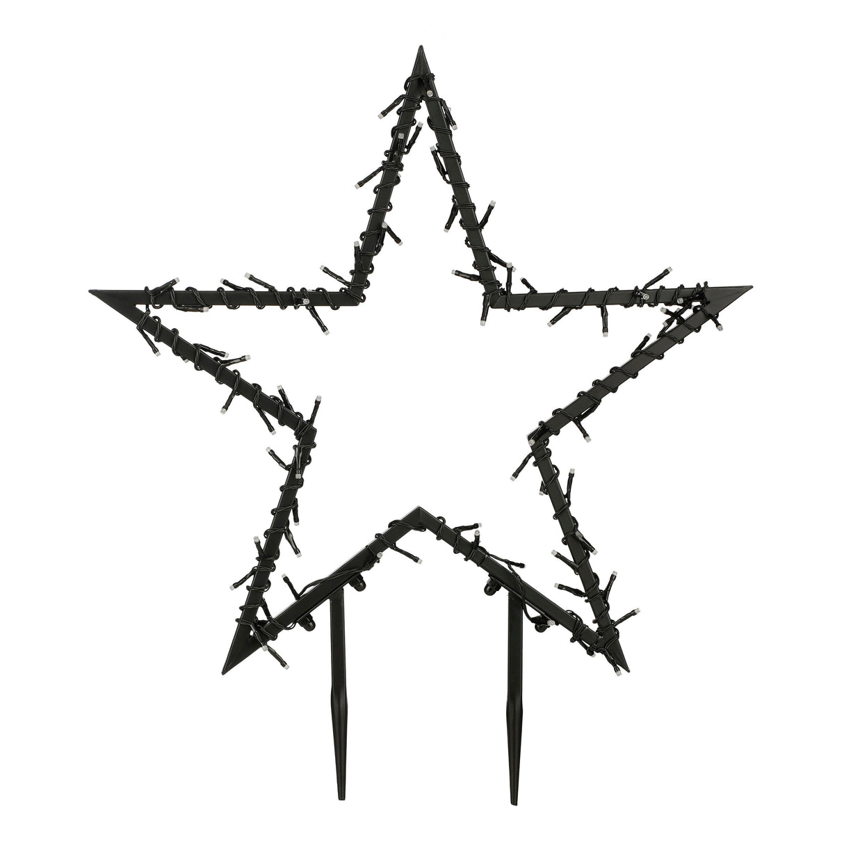 Luca Lighting Smart Lighting tuinsteker ster zwart 80led RGB IP44 en timer adapter included - h73xd60cm - maximondo