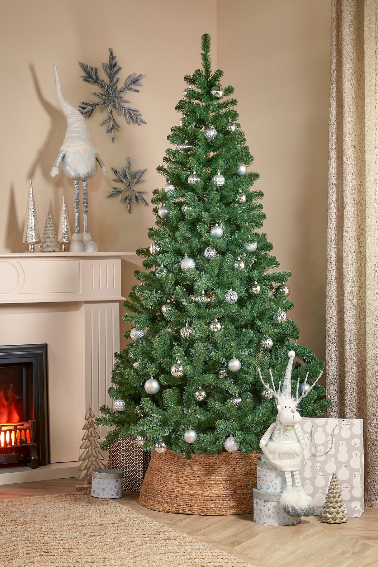 House of Seasons Kerstboomrok bruin - h28xd75cm