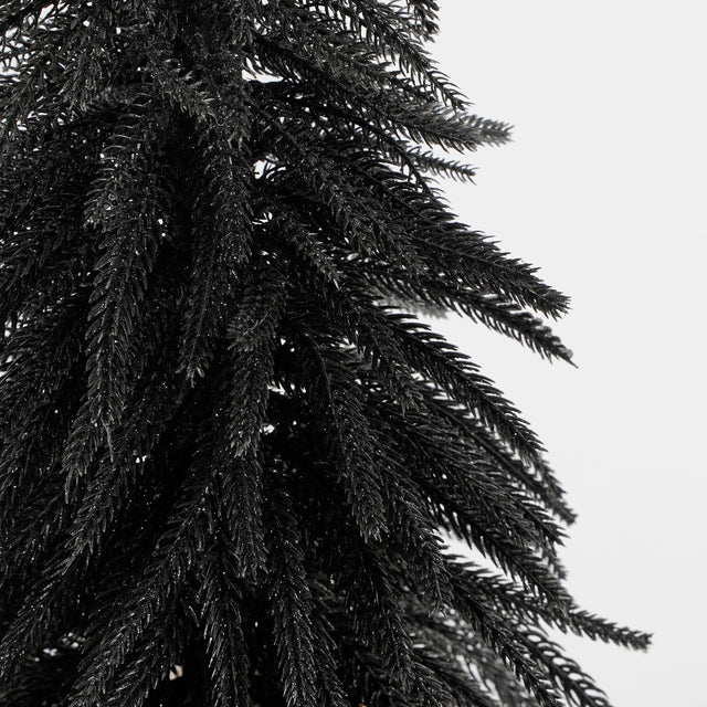 House of Seasons Kerstboom met burlap zwart TIPS 256 - h45xd25cm - maximondo