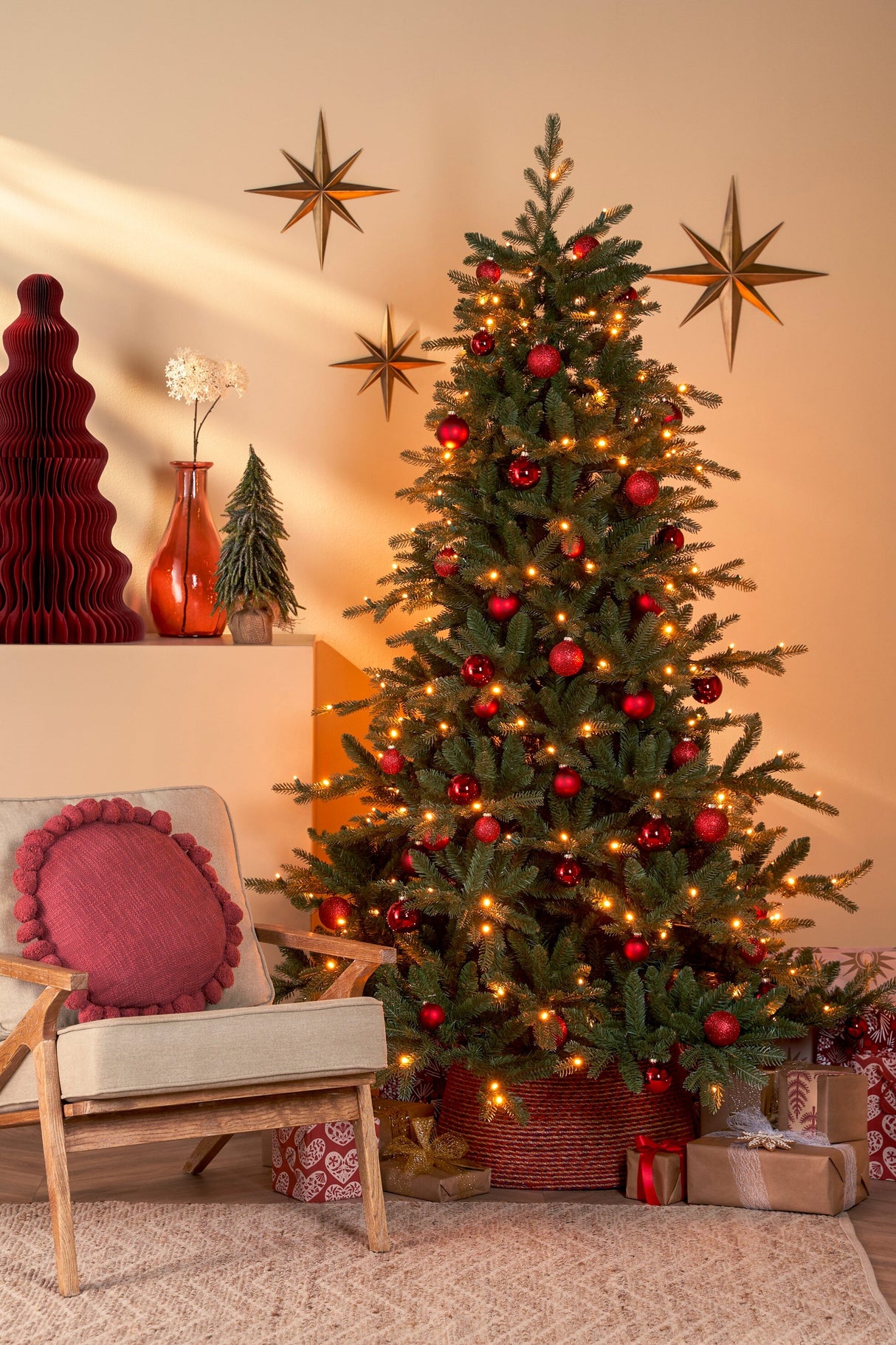 House of Seasons Treeskirt rood - h26xd58cm - maximondo