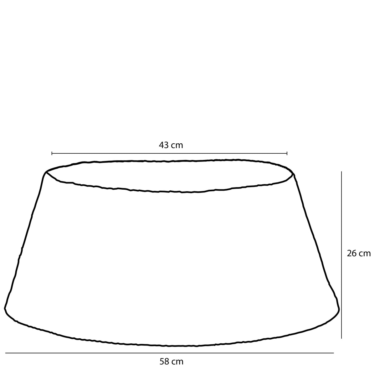 House of Seasons Treeskirt rood - h26xd58cm - maximondo