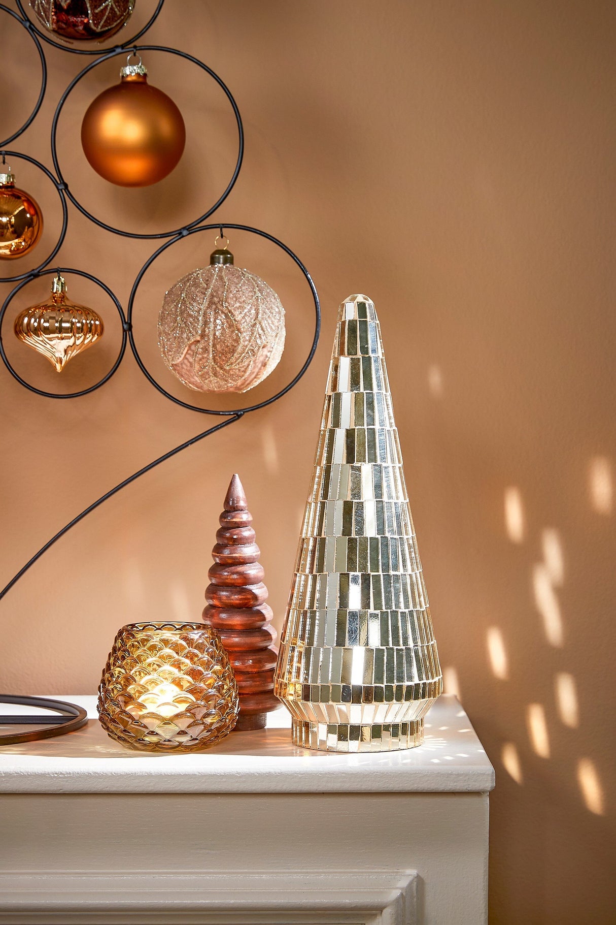 House of Seasons Decoratie boom goud - h41xd18cm - maximondo