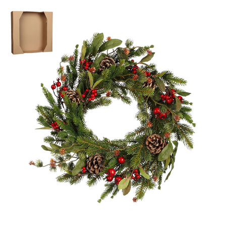 House of Seasons Austin krans groen - h10xd40cm - maximondo