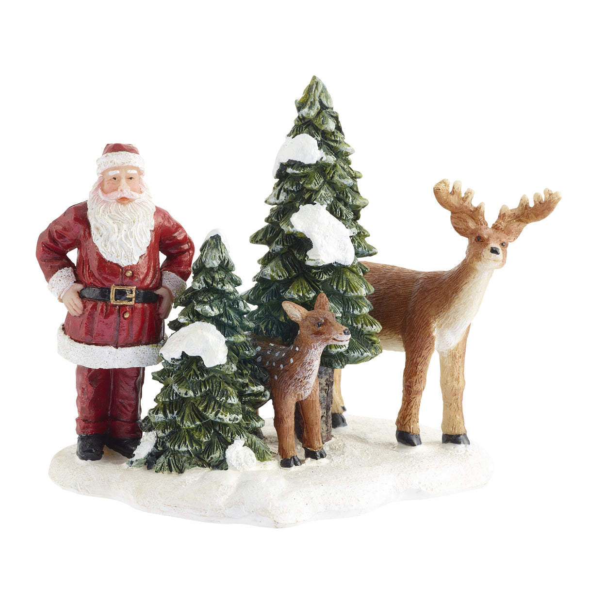 Luville Collectables Santa and deers - l8,5xw8xh8,5cm - maximondo