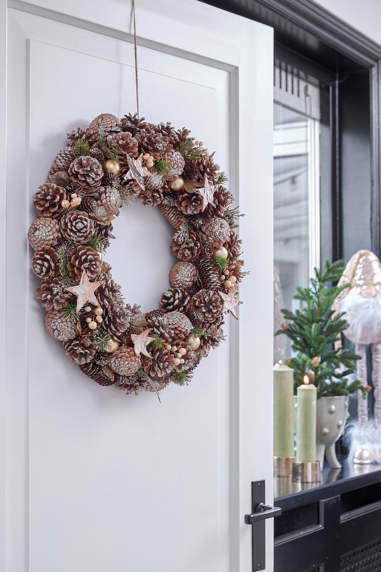 House of Seasons Krans l.bruin - h10xd50cm - maximondo