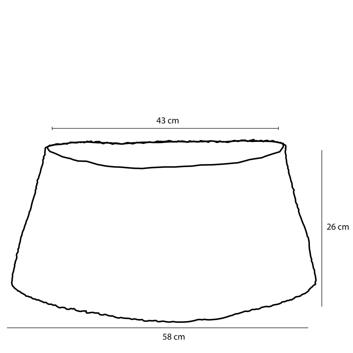 House of Seasons Treeskirt blauw - h26xd58cm - maximondo