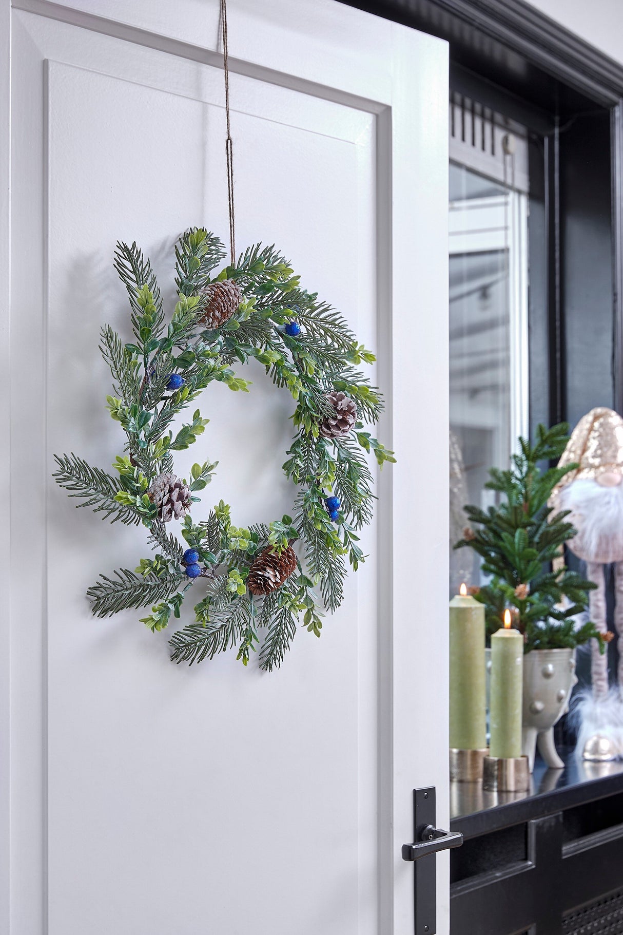 House of Seasons Krans groen TIPS 84 - h7xd42cm - maximondo