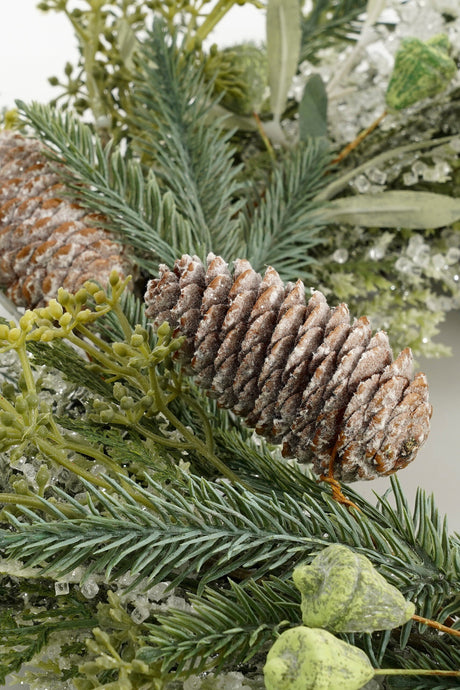 House of Seasons Alva krans groen - h10xd40cm - maximondo