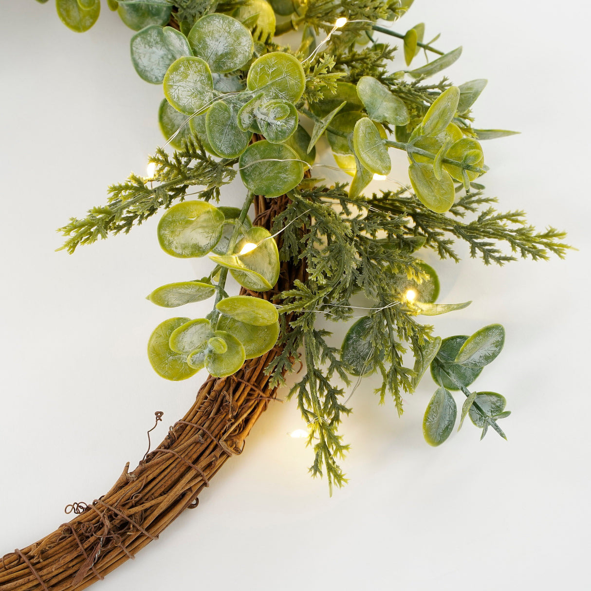 House of Seasons Krans led groen 15L TIPS 49 battery operated - h7xd45cm