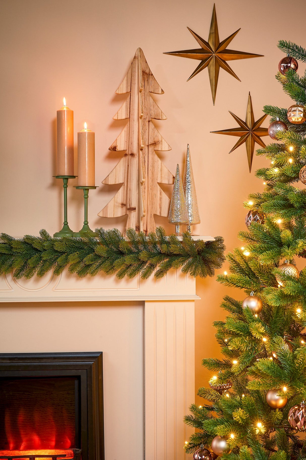 House of Seasons Decoratie boom bruin FSC 100% - l36xb36xh78cm - maximondo