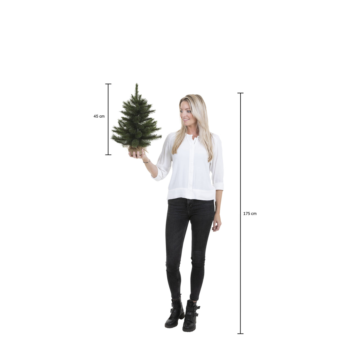 Black Box Trees Brewer kunstkerstboom met Jute - H45 x Ø36cm - maximondo