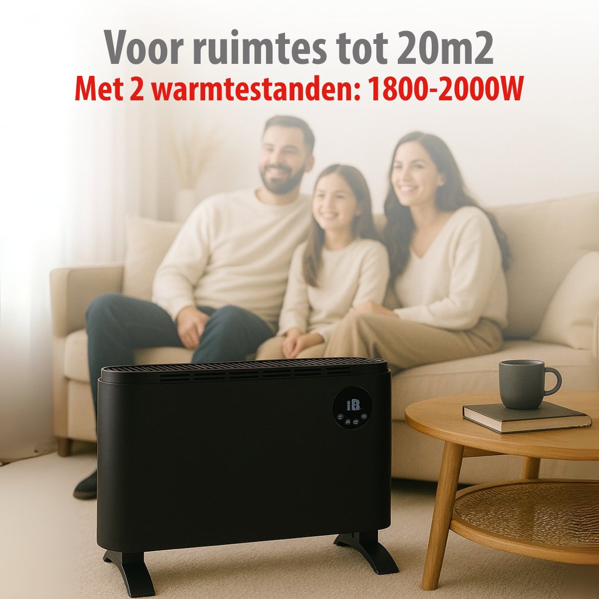 alpina Elektrische Kachel 2000W Zwart - maximondo