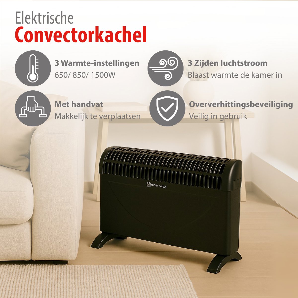 alpina Elektrische Convector Kachel 1500W - maximondo
