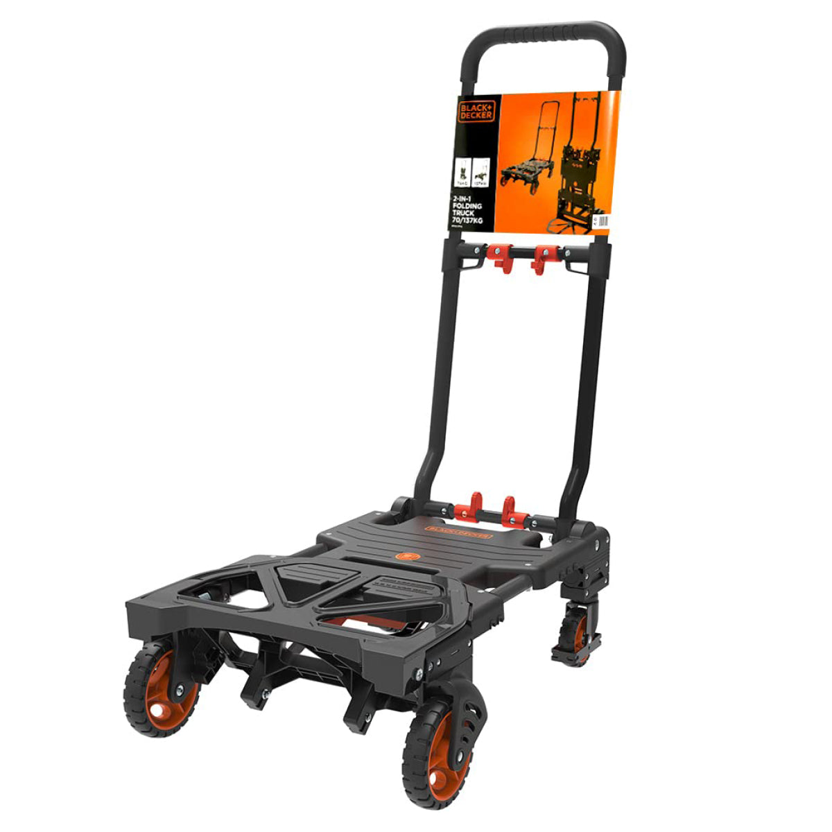 BLACK+DECKER steekwagen en plateauwagen 2-in-1 55kg - maximondo