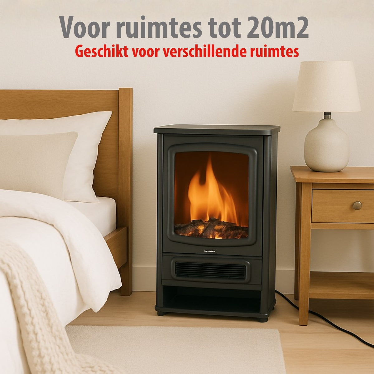 alpina elektrische sfeerhaard Helsinki vrijstaand LED vuureffect 2000W ND-183 - maximondo