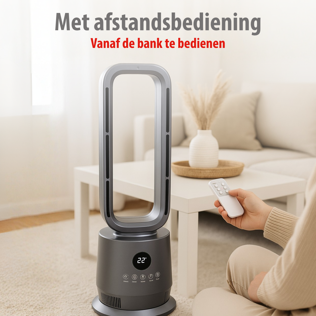 alpina 2-in-1 Bladloze Kachel en Ventilator 2000W