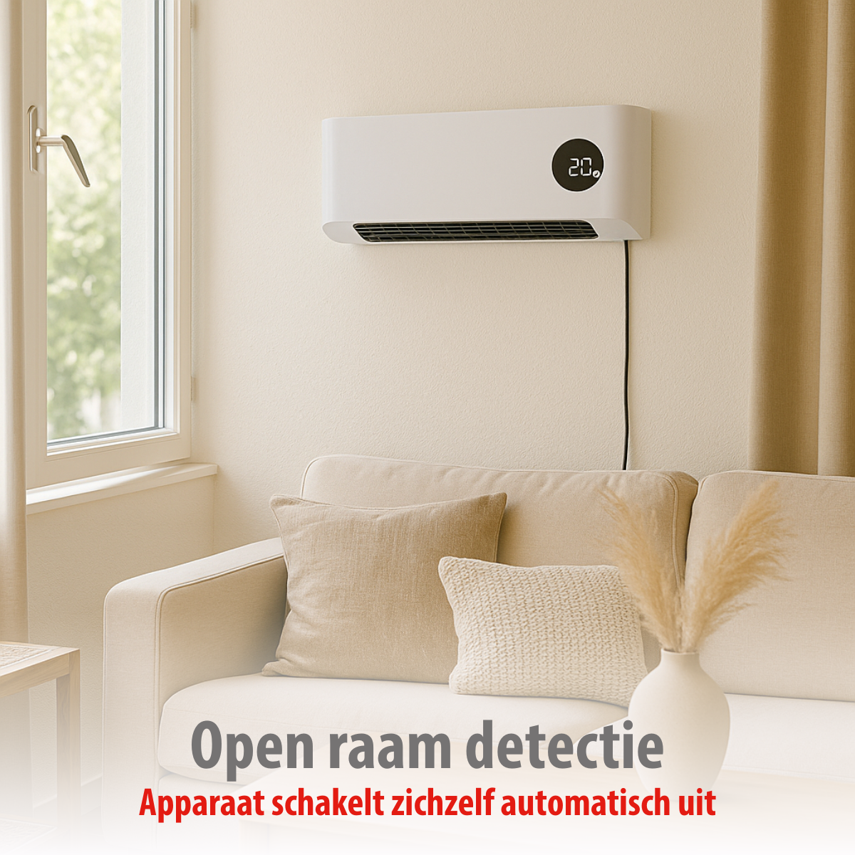 alpina wandverwarming en ventilator PTC keramisch 2000W - maximondo