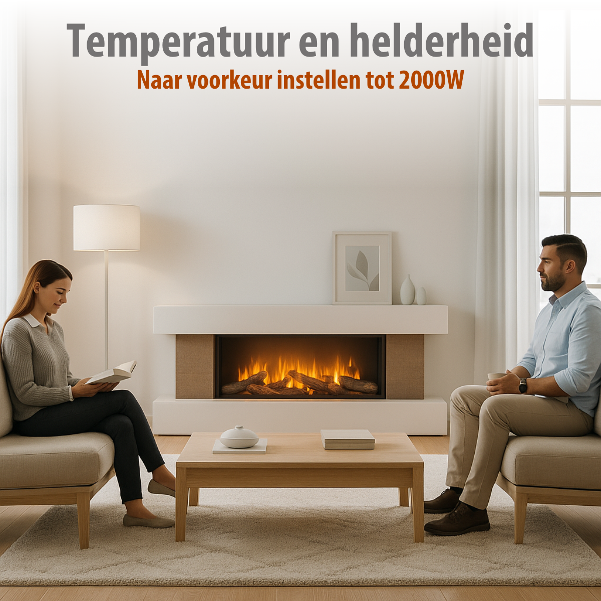 Classic Fire Sfeerhaard Elektrisch Montreal 2000W - maximondo