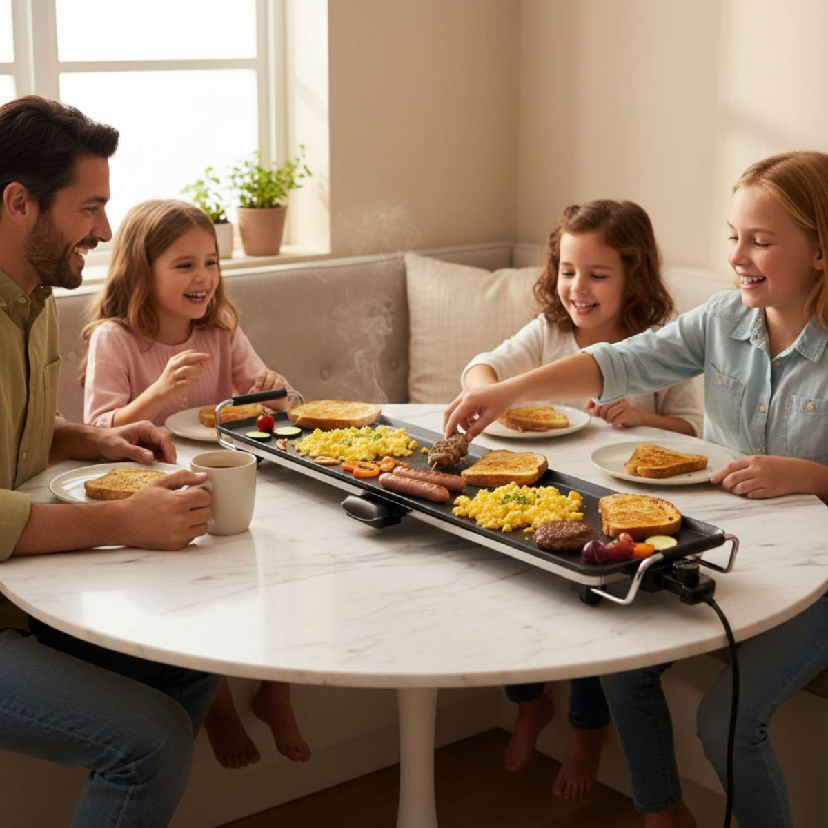 alpina Teppanyaki Bakplaat XXL - Grillplaat 2000W - maximondo