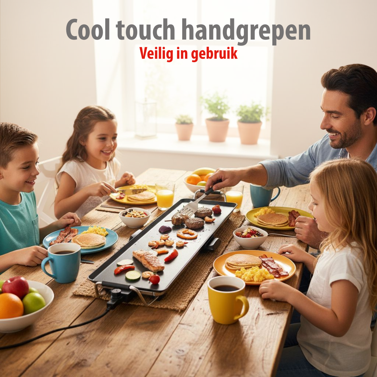 alpina Teppanyaki Bakplaat XXL - Grillplaat 2000W - maximondo