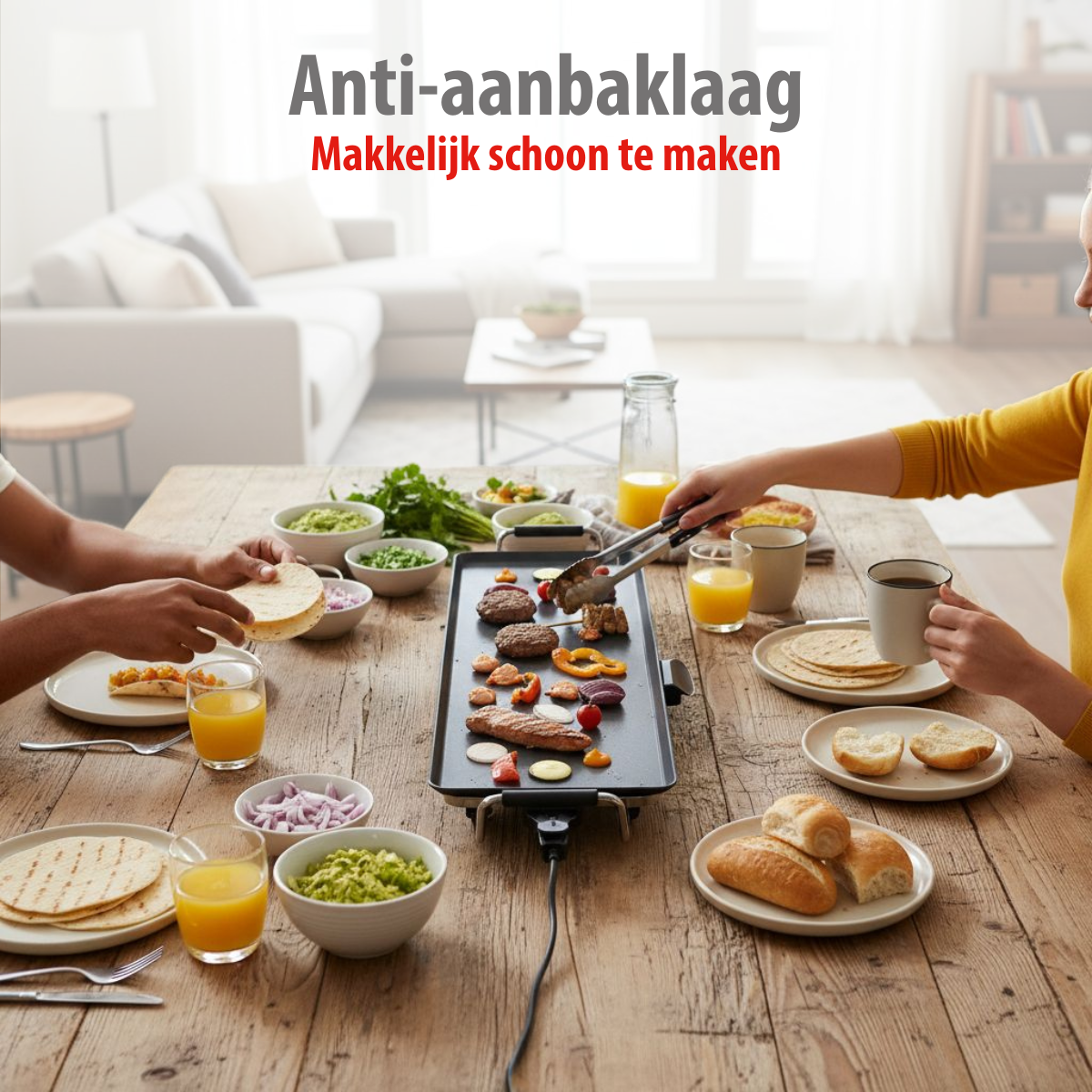 alpina Teppanyaki Bakplaat XXL - Grillplaat 2000W - maximondo